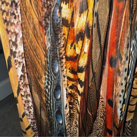 Calvin Klein Reptile Snake Animal Print Multi Color Sleeveless Dress size 12 - Picture 5 of 11